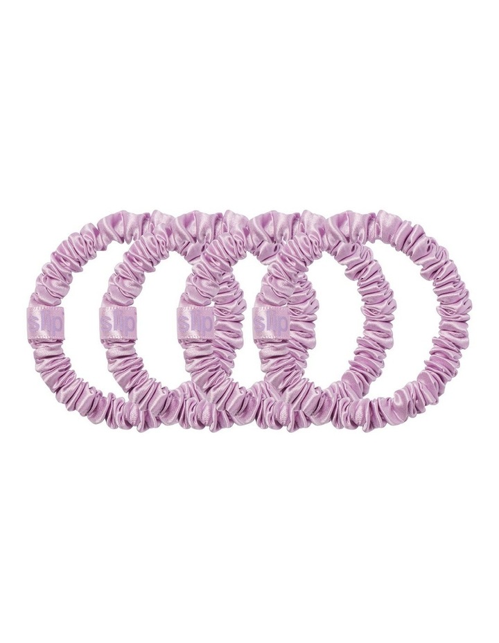 Pure Silk Skinny Scrunchies Set of 4 in Wildflower