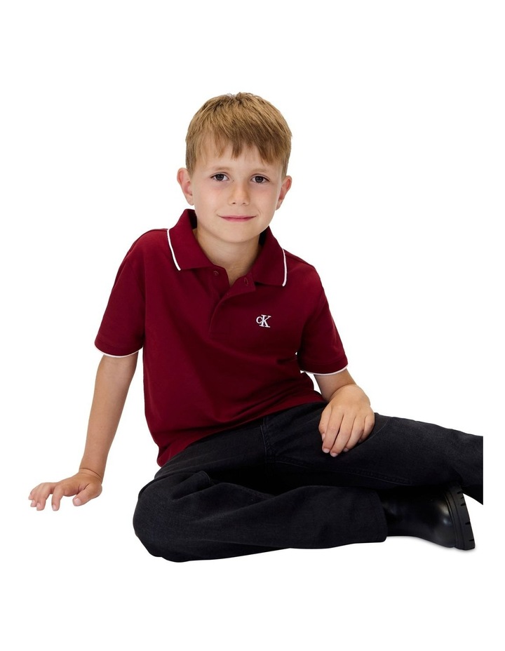 Tipping Polo Shirt in Red