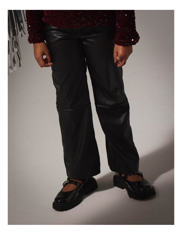 Rockana Faux Wide Pants in Black