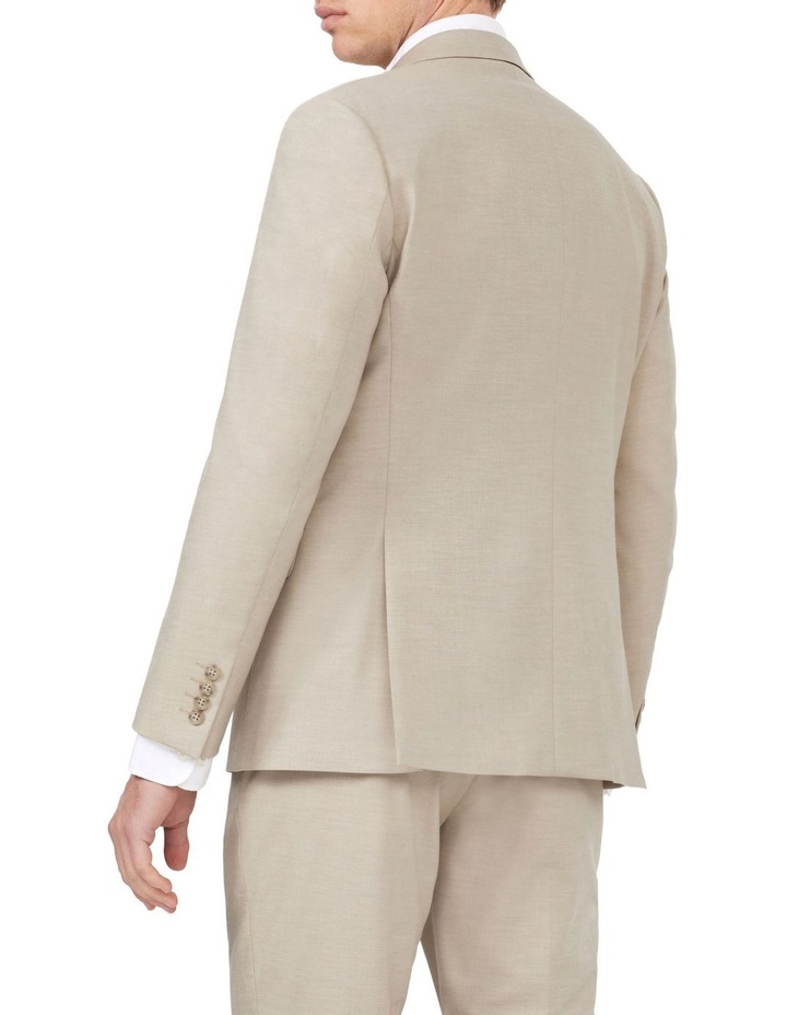 Tailored Suit Jacket Wool Blend Plain in Oatmilk