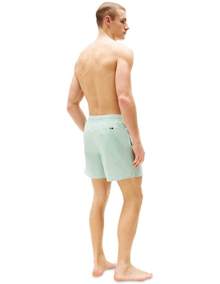 Original Stripe Mid Length Swim Shorts in Green