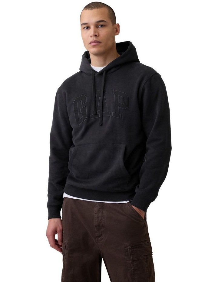 Core Arch Pocket Hoodie in Black