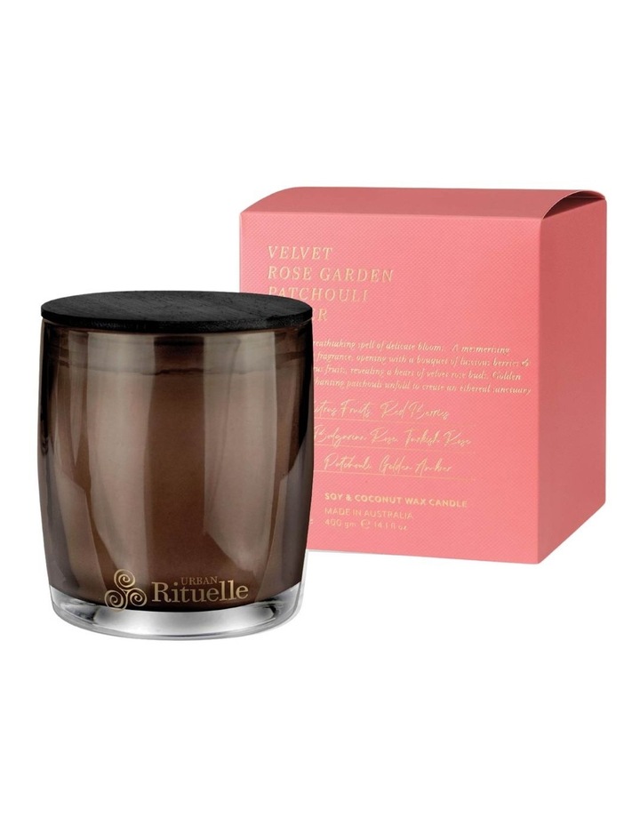 Urban Rituelle Soy Candle 400gm Velvet Rose Garden, Patchouli, Amber
