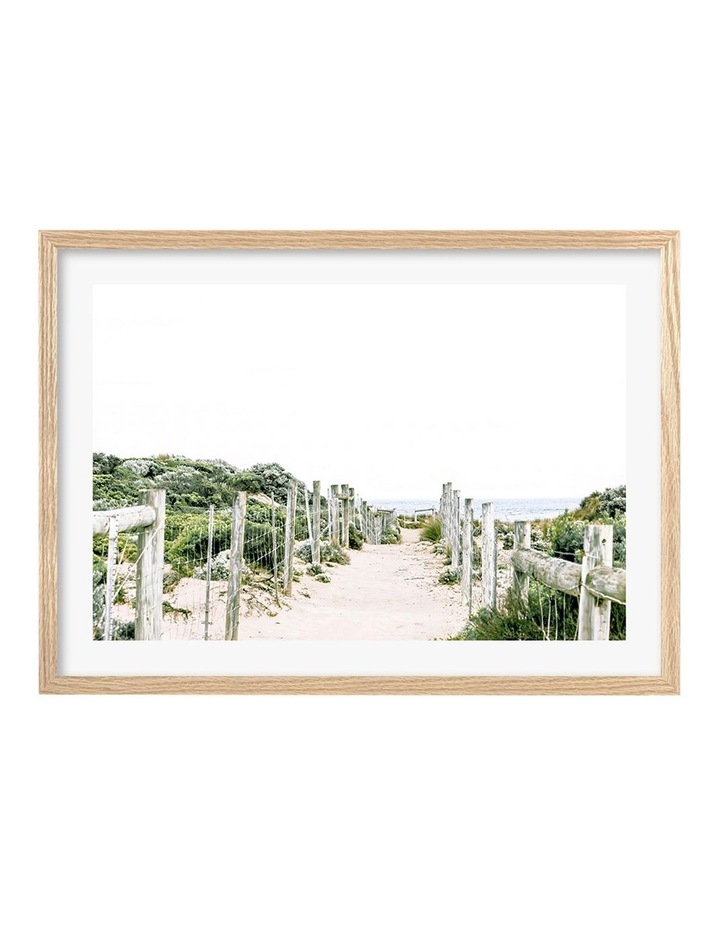 Australian Made Sandy Path 1 Framed Print in Natural