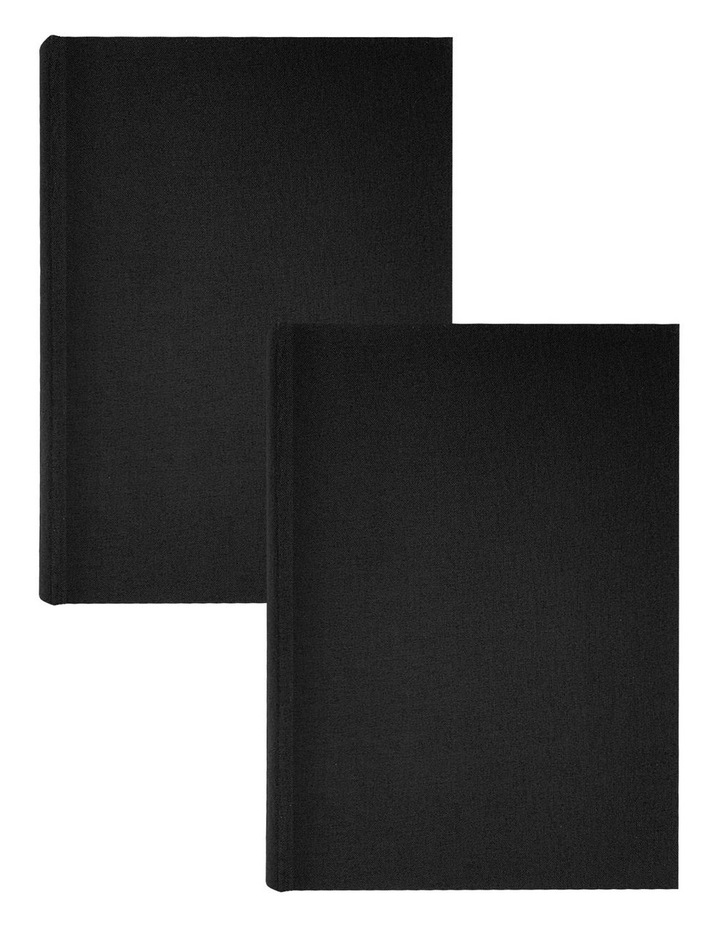 Plush Linen Photo Album (300ph) 2 Pack Bundle in Black