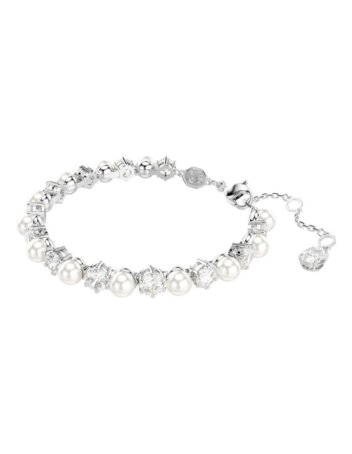 Matrix Tennis Bracelet in White/Rhodium
