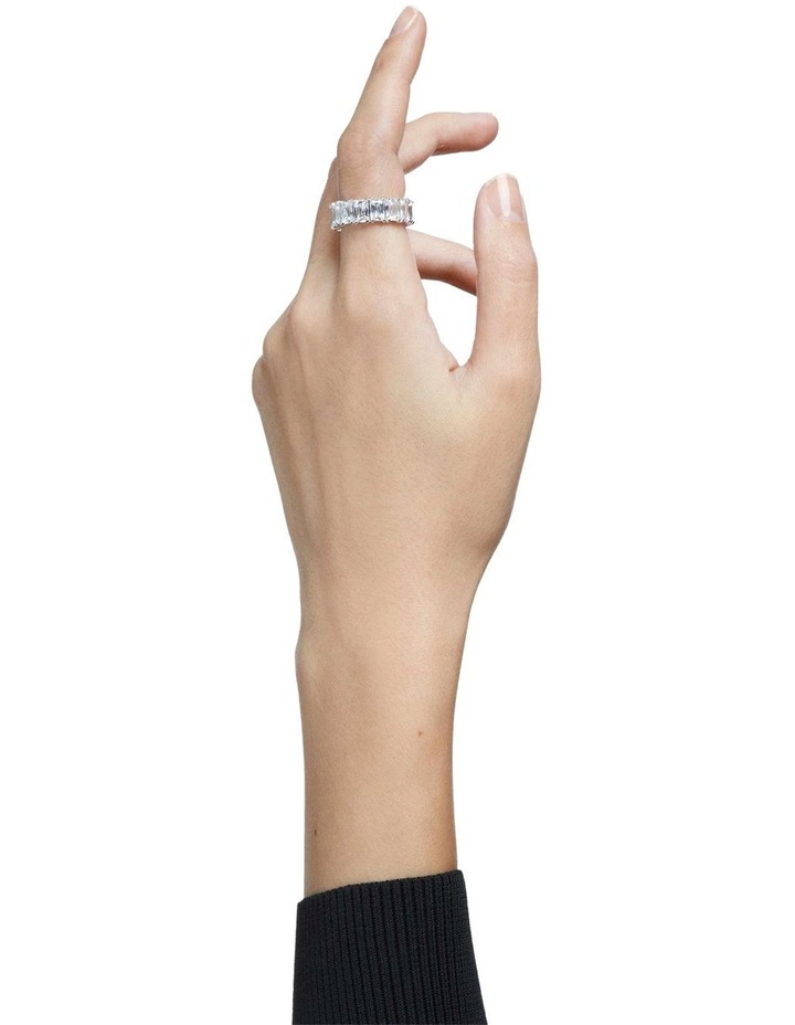Matrix Vittore Ring Baguette Cut Rhodium Plated in White