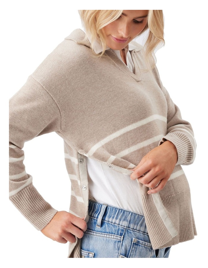 Lori Nursing Knit in Latte / Chalk