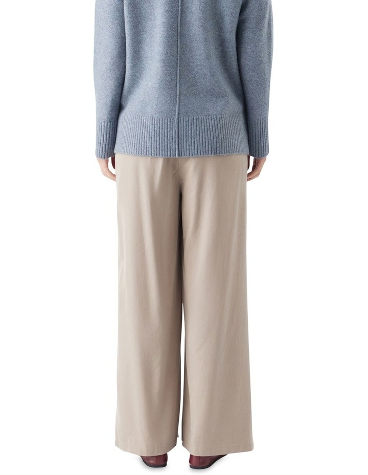 Wide Leg Tencel Pant in Taupe