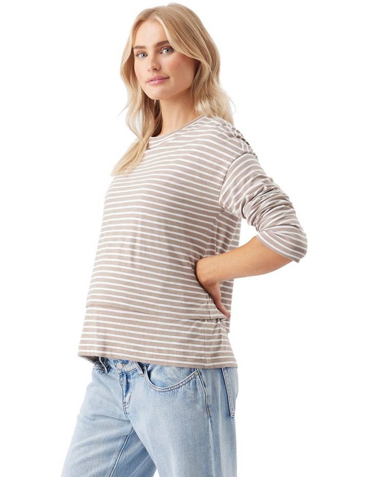 Claudette Long Sleeve Nursing Top in Multi