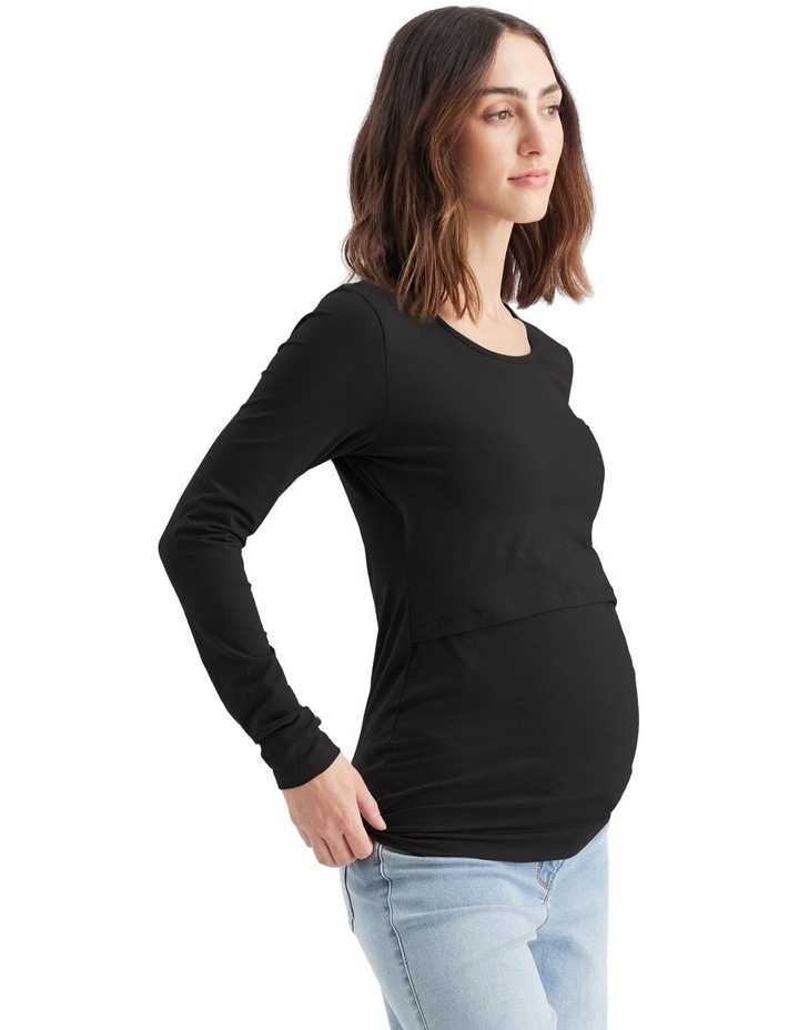 Organic Cotton Nursing Top in Black