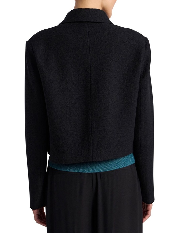 Cosmos Felted Wool Jacket in Black