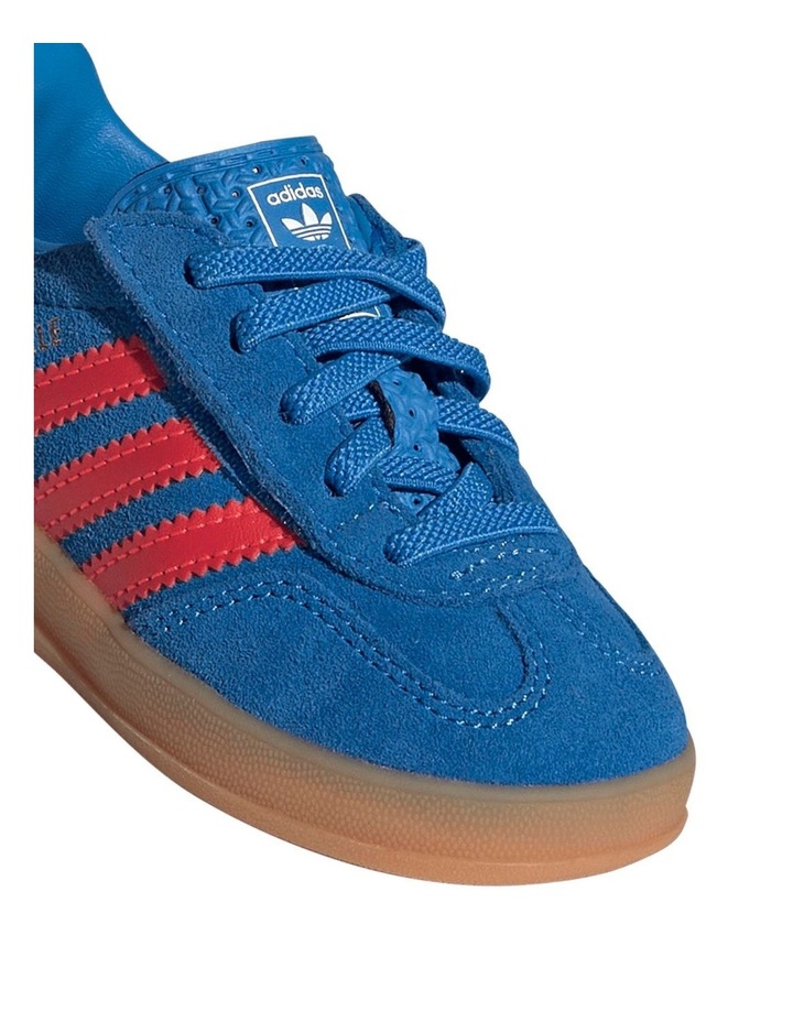 Gazelle Indoor Cf Elastic Lace Infant Sneakers In Mid Blues