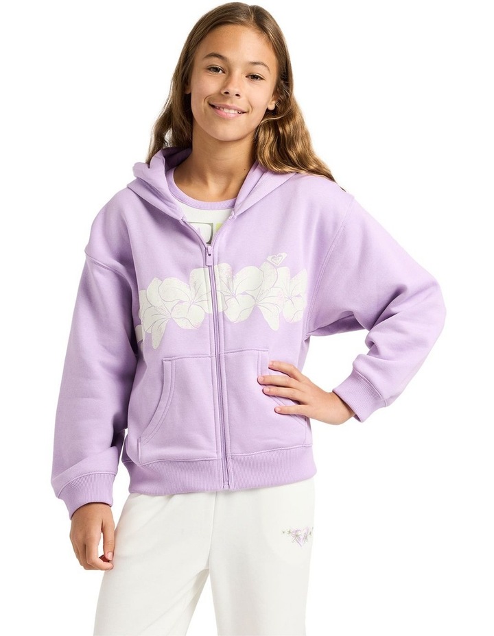 Midnight Hike Brushed Zip Up Hoodie in Purple