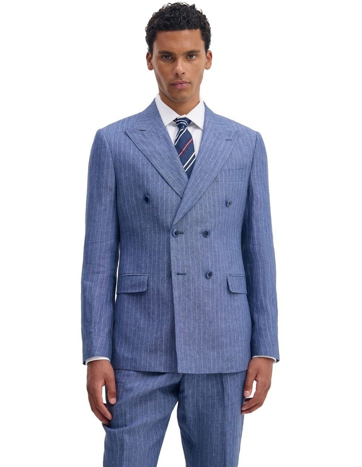 Hardy Double Breast Suit Jacket in Blue