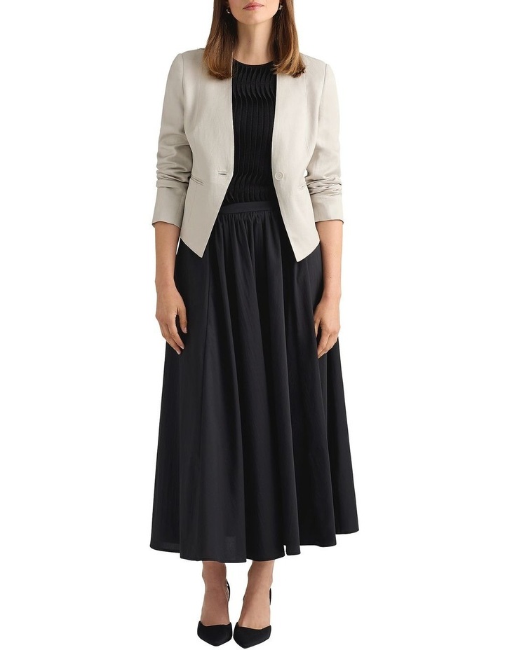 Liliosa Linen Blend Jacket in Stone