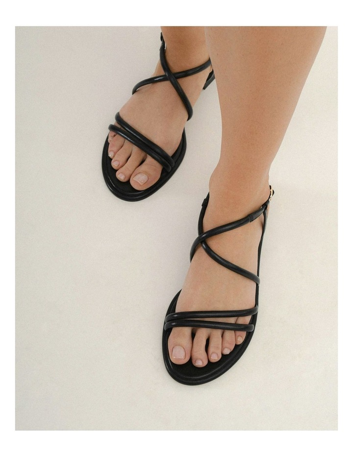 Catalina Flat Sandals in Black