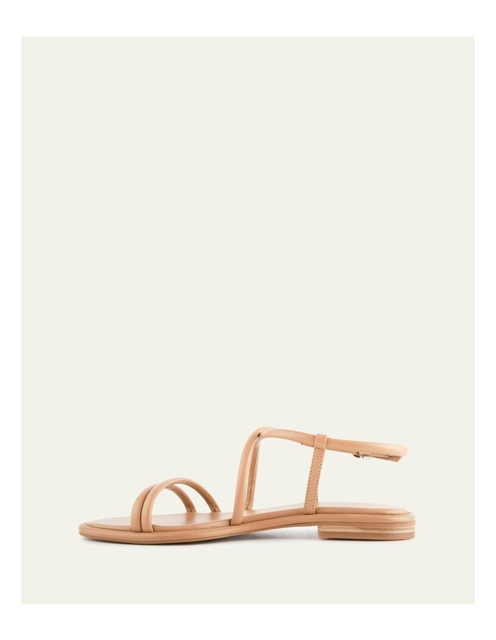 Leather Catalina Flat Sandals in Toffee