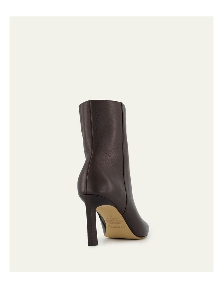 Nessie Mid Ankle Boots Bitter Leather in Choc