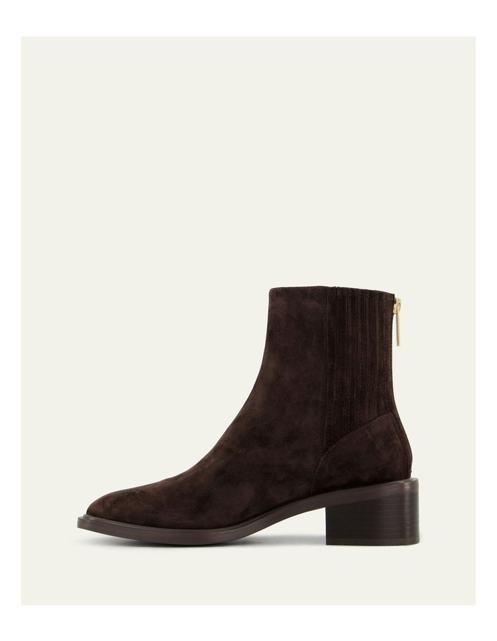 Mason Flat Ankle Boots in Bitter Choc