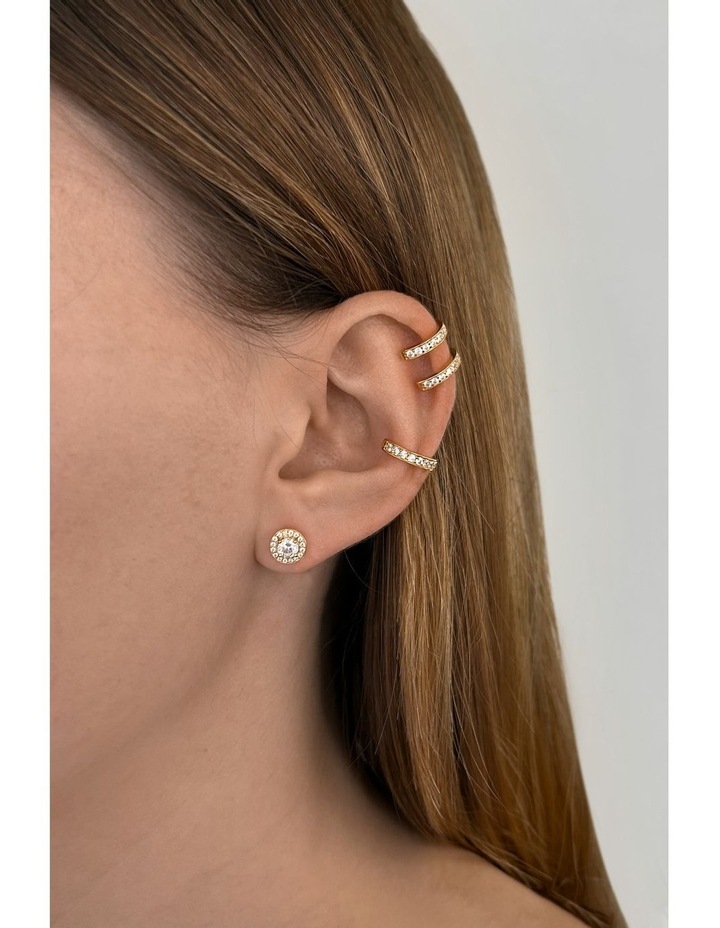 Edge Mono Diamond Ear Cuff in Gold