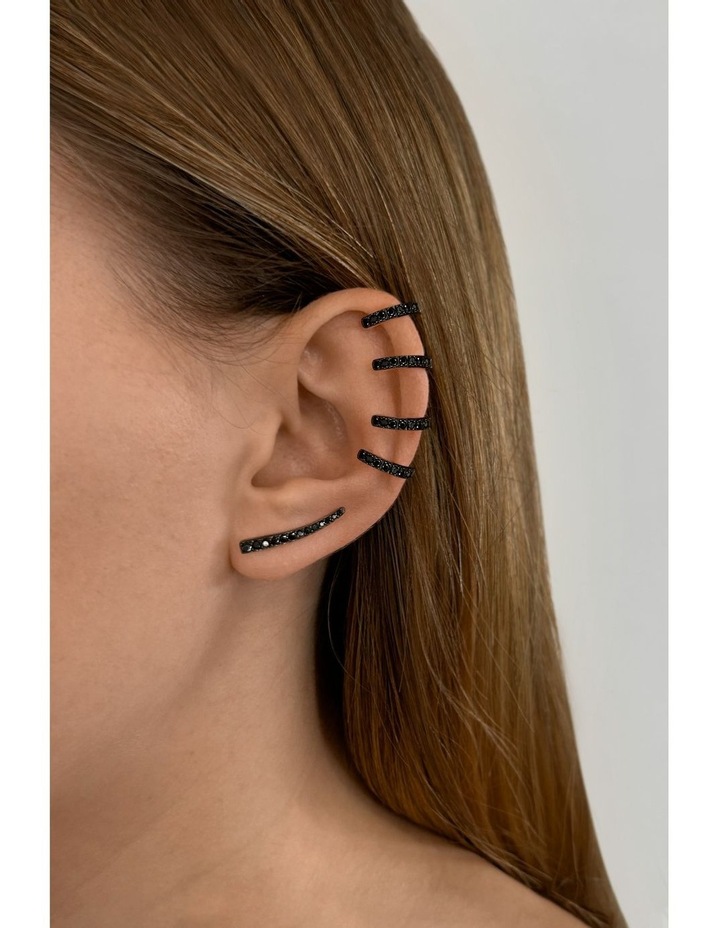 Naked Diamonds Ear Climber in Black