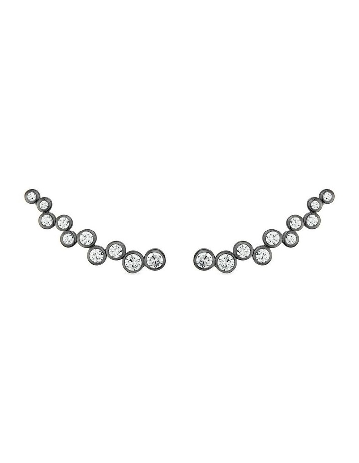 Minx Diamonds Ear Climber in Black Rhodium Plated