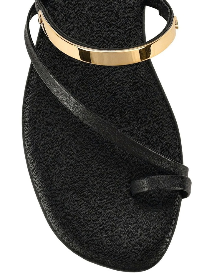 Miles Strappy Flat Sandals in Black