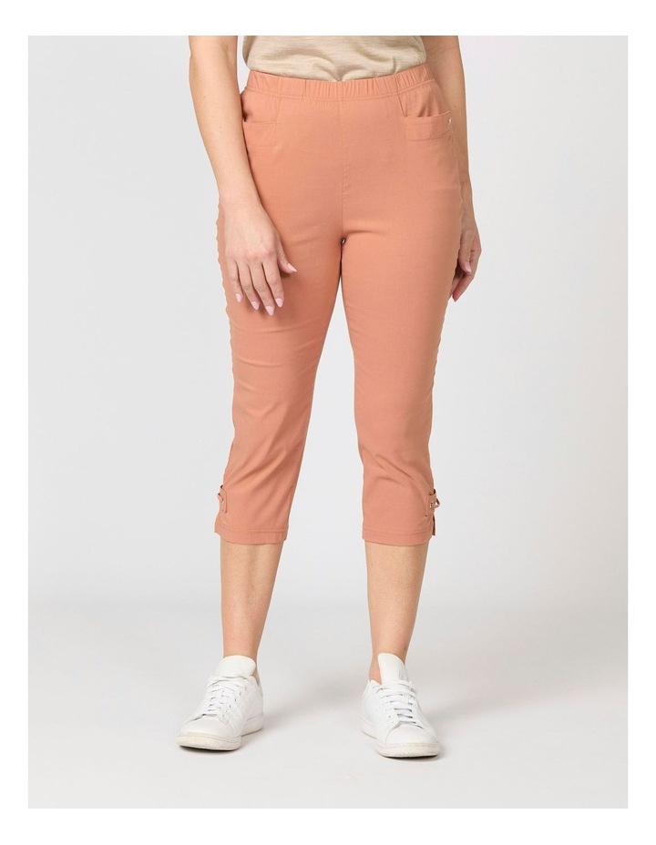 Vibe Stretch Eyelet Crop Pant in Copper