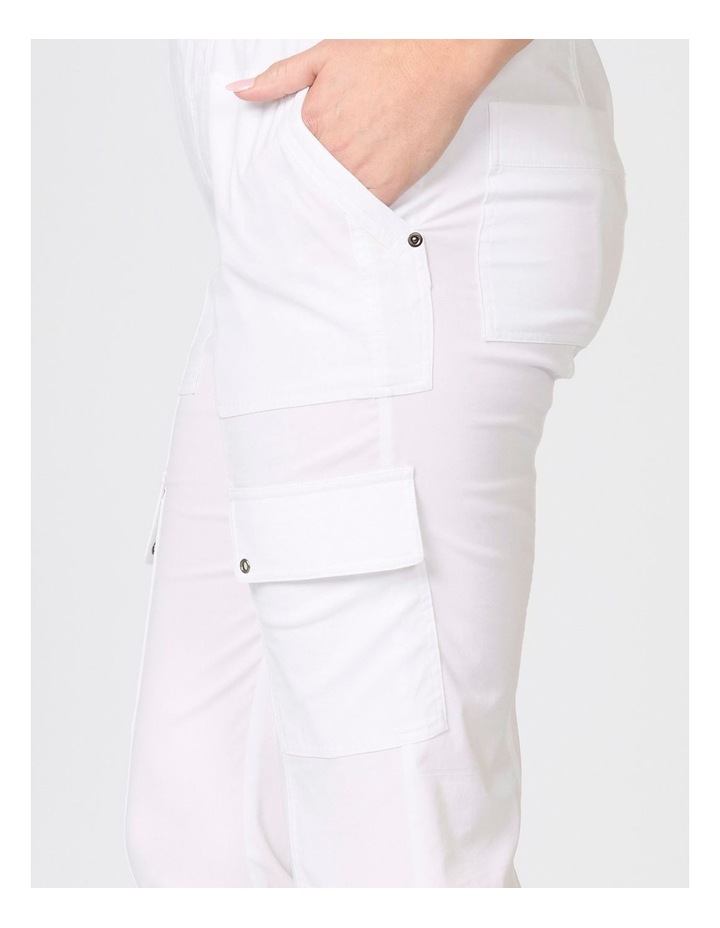 Vibe Stretch Crop Cargo Pant in White