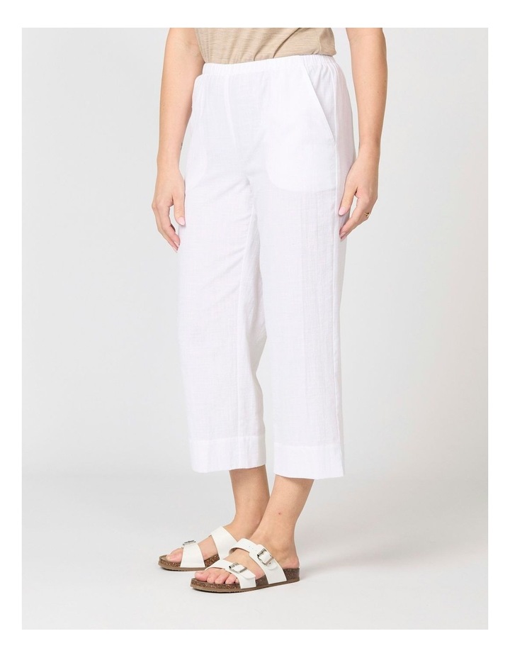 Cable Beach Relaxed Capri Pant in White