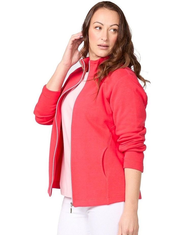 Haven French Rib Zip Up Jacket in Watermelon