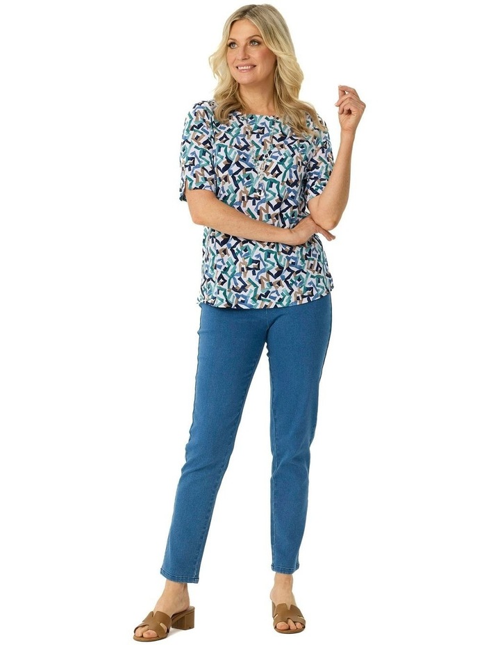 Aria Elbow Sleeve Tee in Multi