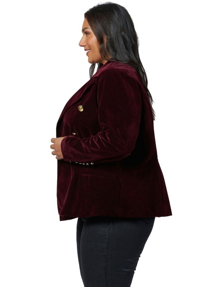 Take A Vow Velvet Blazer in Burgundy