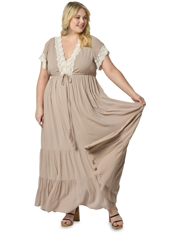 Mysticism Lace Maxi Dress in Peach