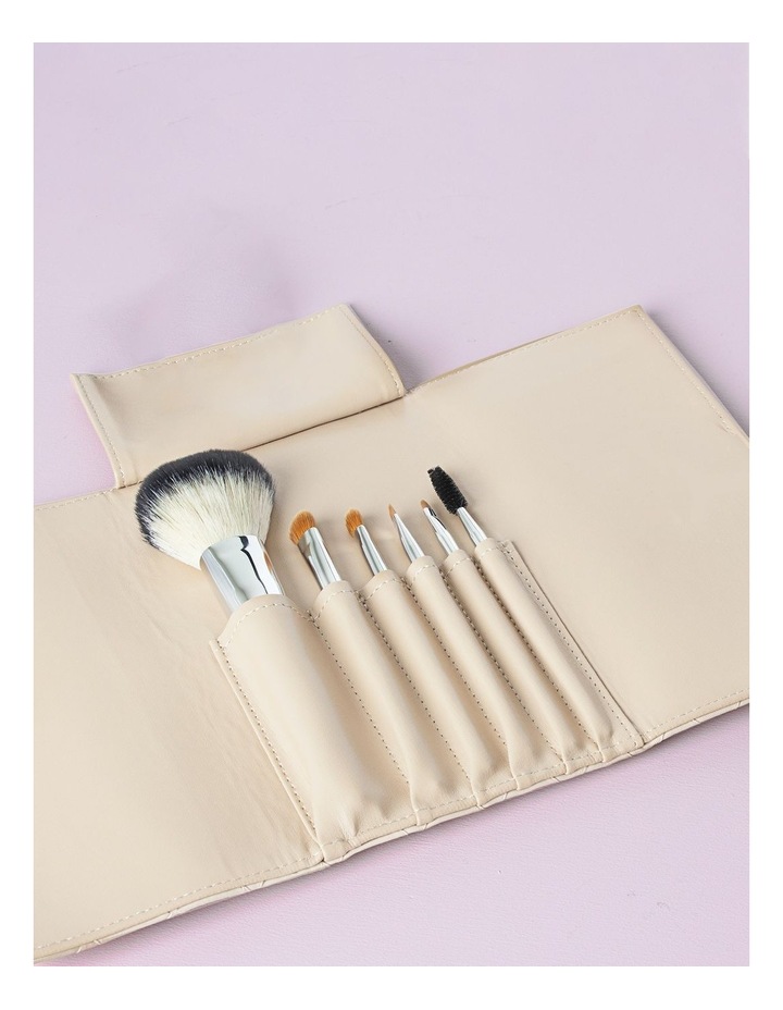 Woven Makeup Brush Roll in Sand