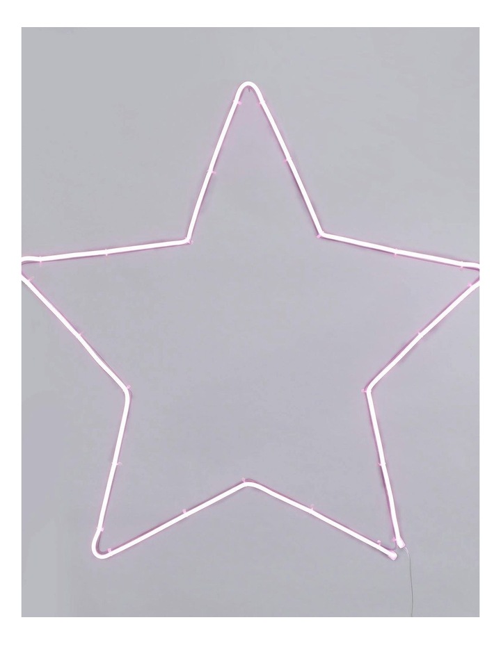 Neon Large Star Sign in Pink