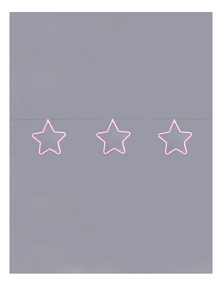 Neon Star Set of 5 in Pink