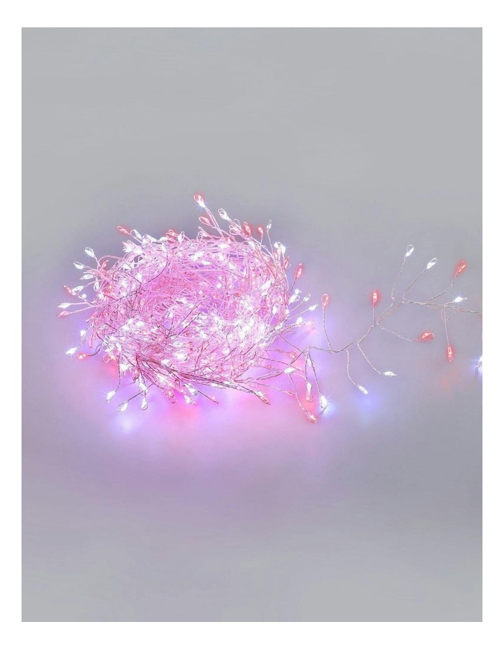 640 Micro LED Cluster Light Silver Cable Red White
