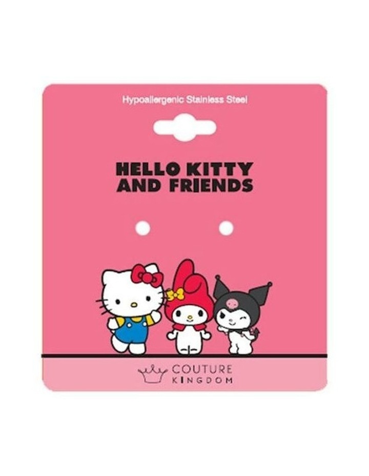 ECC Sanrio Hello Kitty My Melody Head Stud Earrings 12mm in Silver
