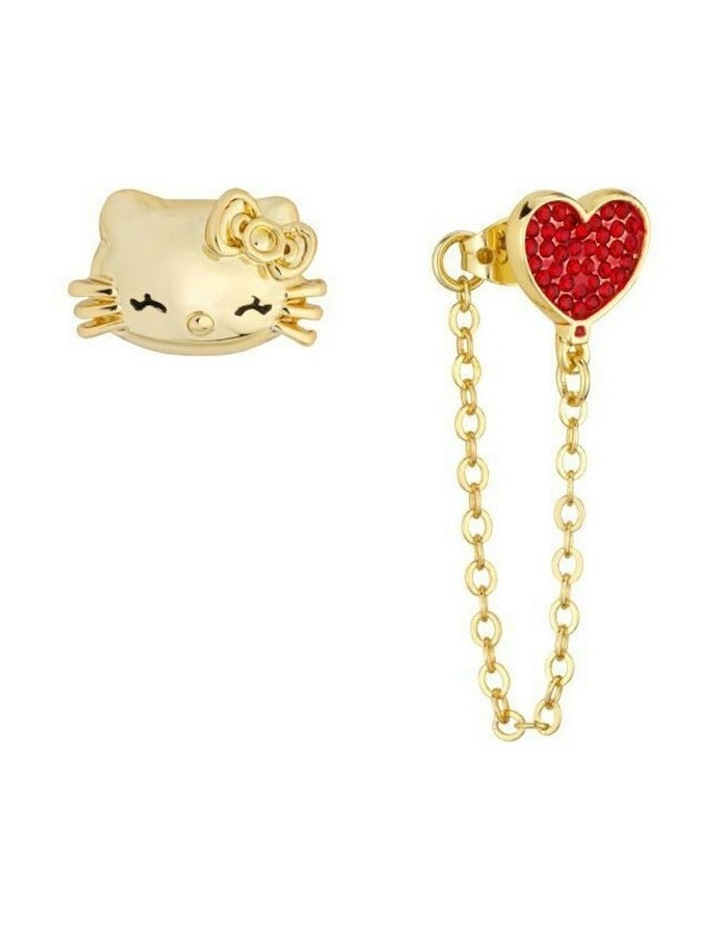 San Rio Kello Kitty Mismatch Stud Earrings in Gold