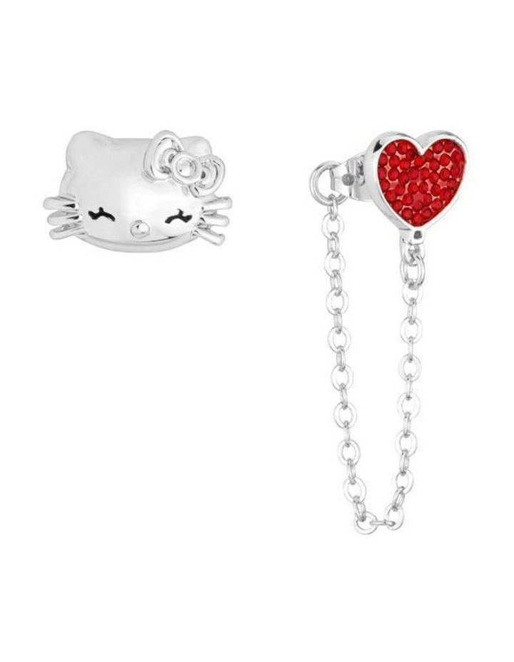 San Rio Kello Kitty Mismatch Stud Earrings in Silver