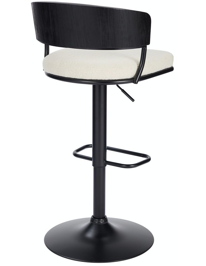 Modern Wing Back Adjustable Swivel Bar Stools in White