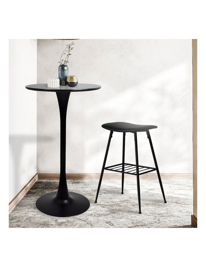 Round Metal Base Bar Table x2 in Black