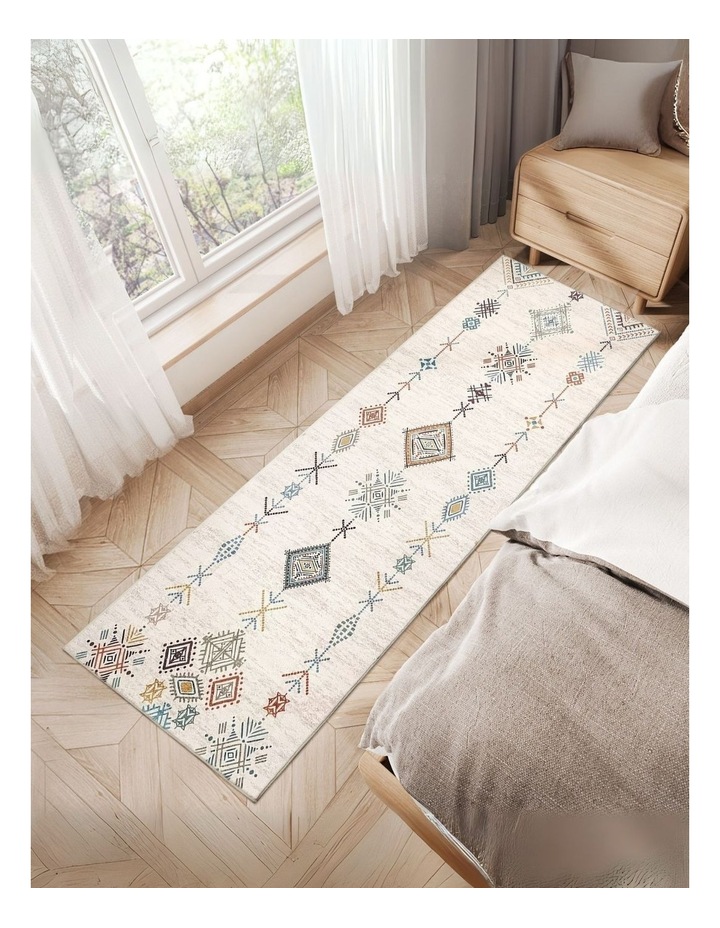 Hallway Runner Washable Soft Plush Carpet 180X60cm in Beige