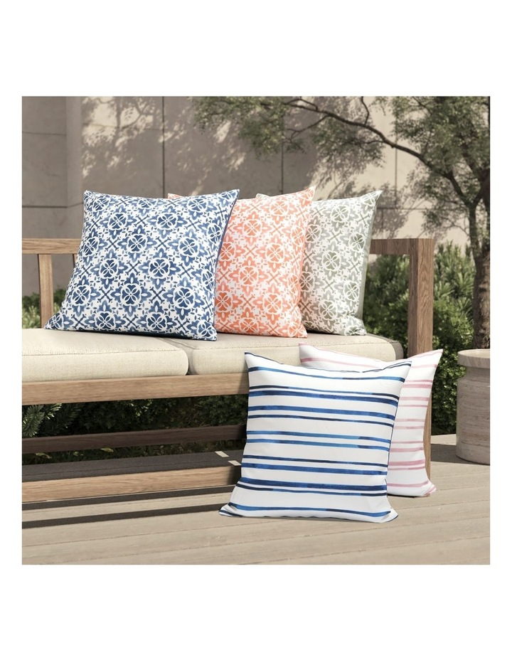 Morocco Printed Outdoor Cushion 50 x 50cm in Blue