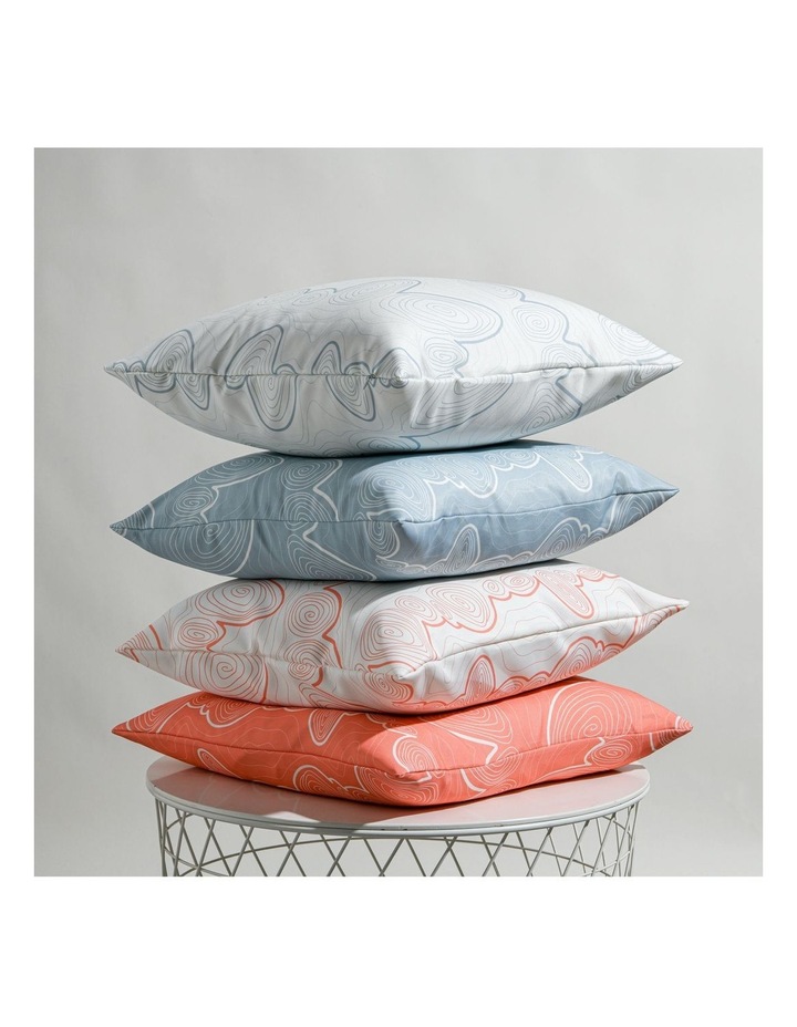 Wavelength Printed Cushion 50 x 50cm in White/Sage