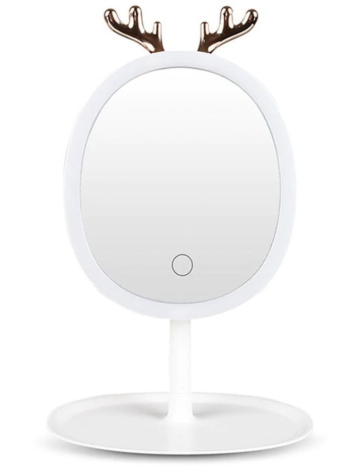 Antler LED Light Makeup Mirror in White