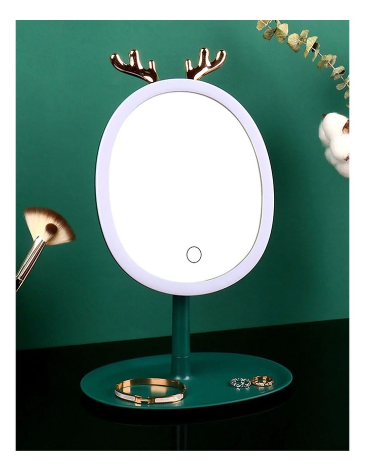 Antler LED Light Makeup Mirror in Green