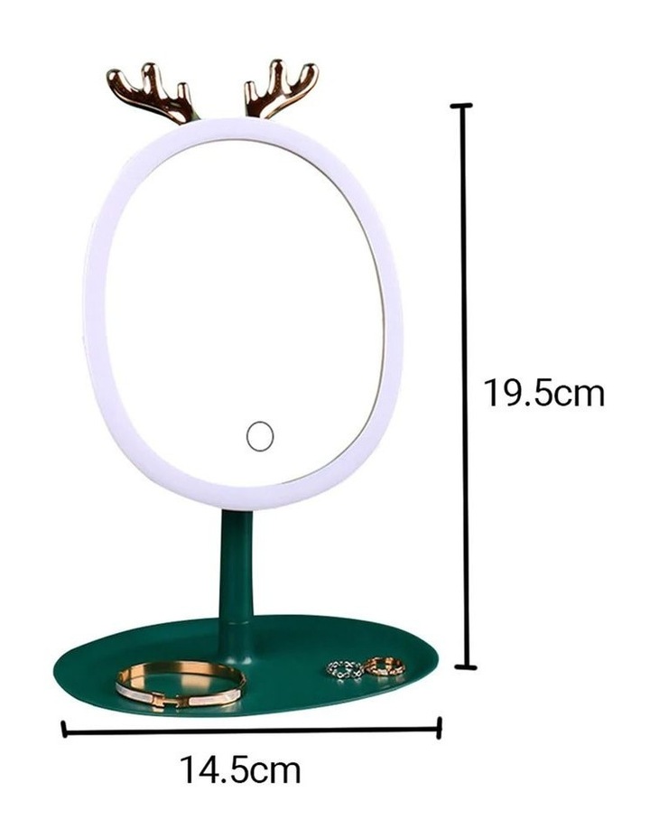 Antler LED Light Makeup Mirror in Green